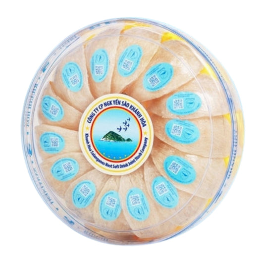 Yến sào tinh chế Khánh Hòa Sanvinest hộp tim 100g – ảnh sản phẩm nền trắng