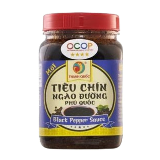 Tiêu chín ngào đường Phú Quốc Thanh Quốc hũ 300g – ảnh sản phẩm nền trắng