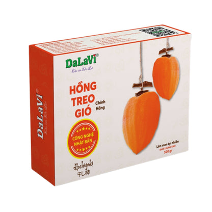 Hồng treo gió Đà Lạt DaLaVi hộp quà 500g – ảnh sản phẩm nền trắng