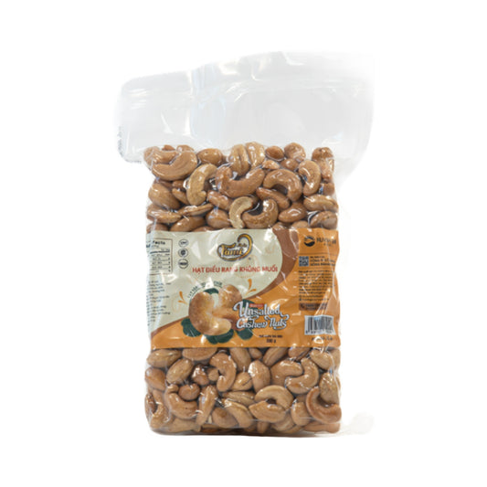 Hạt điều rang nhân trắng Bình Phước FAMINUTS túi hút chân không 500g – ảnh sản phẩm nền trắng