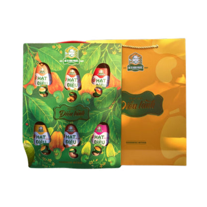 Hộp quà hạt điều Bình Phước BÀ TƯ hộp quà 1200g – ảnh sản phẩm nền trắng