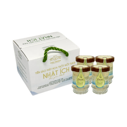 Hộp quà yến chưng mật hoa thốt nốt Chân Phương 4 hũ x 75ml – ảnh sản phẩm nền trắng