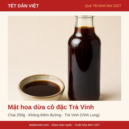 Mật hoa dừa cô đặc Trà Vinh – quà Tết Đinh Mùi 2027