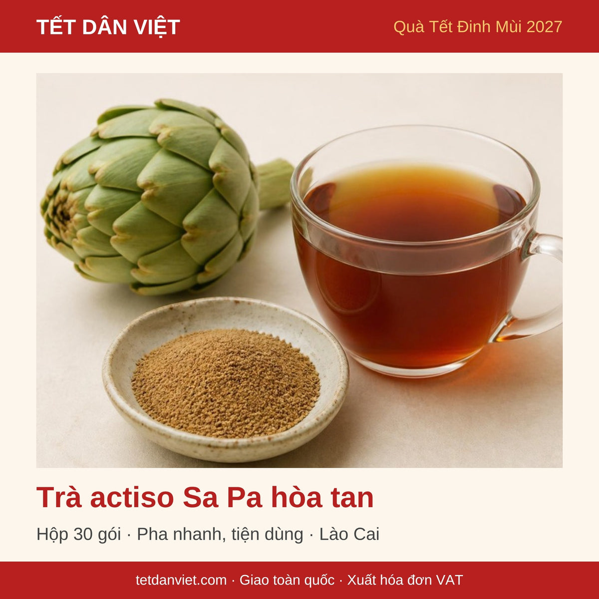 Trà actiso Sa Pa hòa tan – quà Tết Đinh Mùi 2027