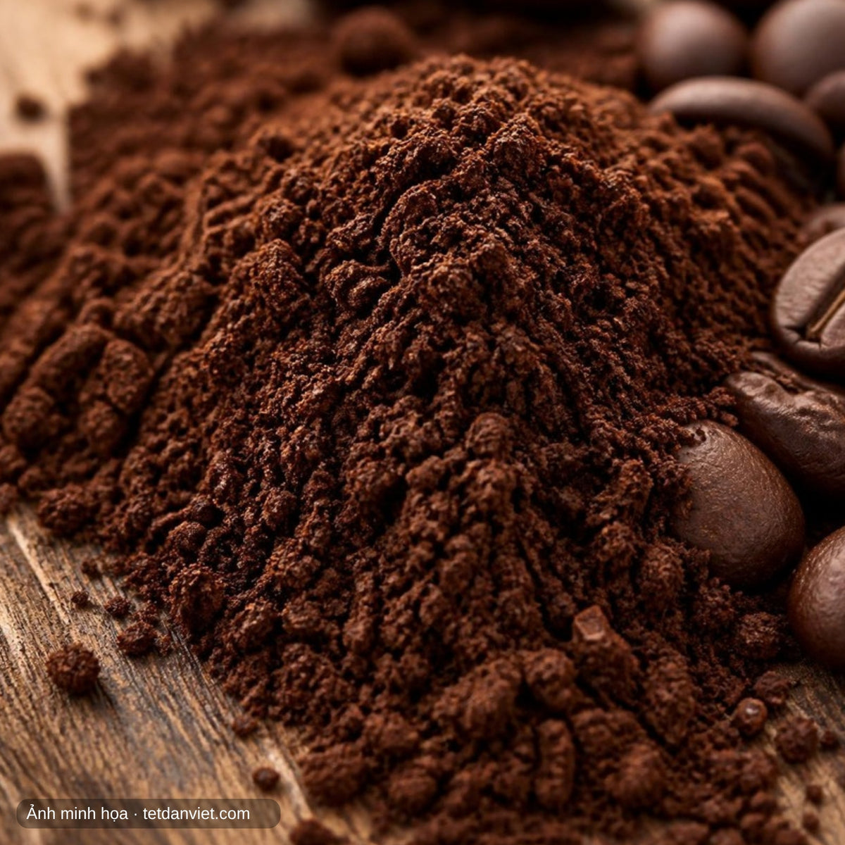 Cận cảnh cà phê bột Arabica Khe Sanh rang xay