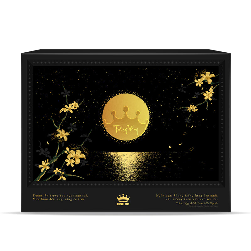Bánh Trung Thu Trăng Vàng - Quế Hoa Vọng Nguyệt Hộp 6 Bánh 160g + Trà Ô Long 50g