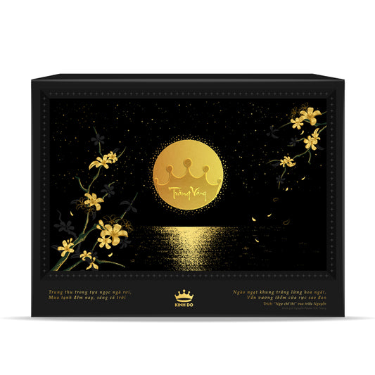 Bánh Trung Thu Trăng Vàng - Quế Hoa Vọng Nguyệt Hộp 6 Bánh 160g + Trà Ô Long 50g