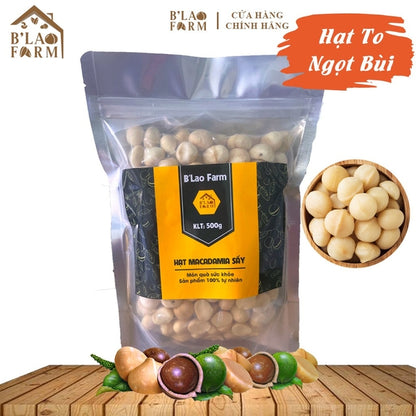Hạt macca nứt vỏ Lâm Đồng B'Lao Farm túi 500g – ảnh 2