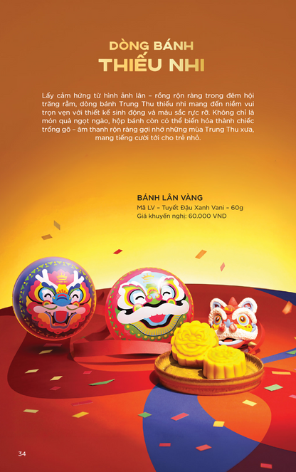 Bánh Thiếu Nhi Kinh Đô - Bánh Lân Vàng 60g