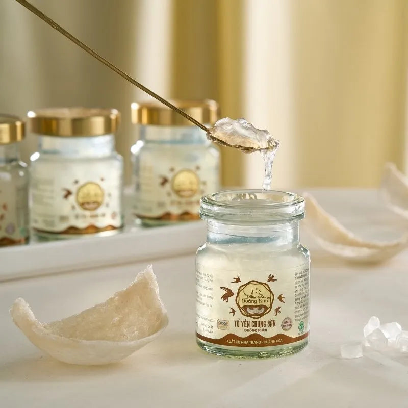 Yến chưng sẵn đường phèn Khánh Hòa Hoàng Kim hũ 70ml – ảnh 3
