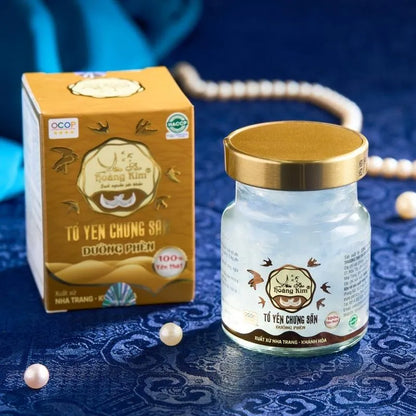 Yến chưng sẵn đường phèn Khánh Hòa Hoàng Kim hũ 70ml – ảnh 1