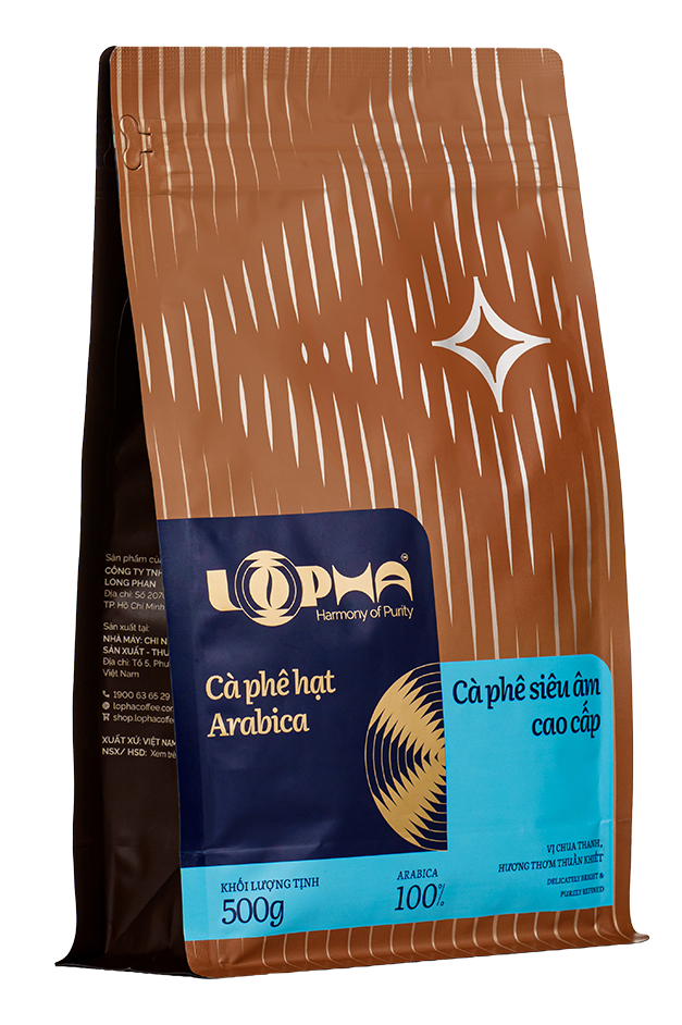 Cà phê hạt 100% Arabica Lâm Đồng Lopha túi 500g – ảnh 1