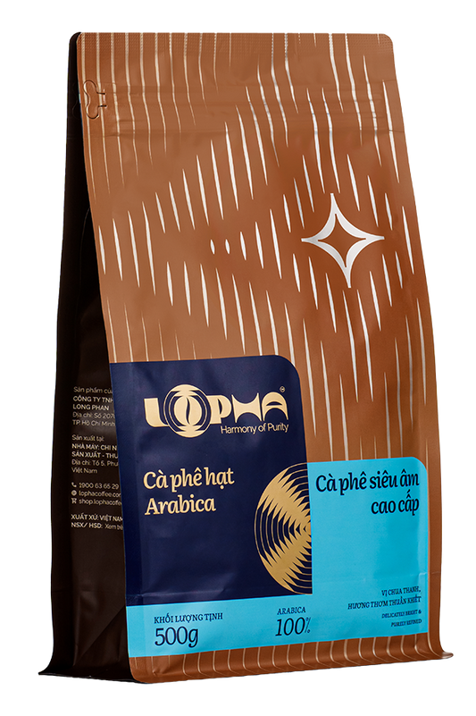 Cà phê hạt 100% Arabica Lâm Đồng Lopha túi 500g – ảnh 1