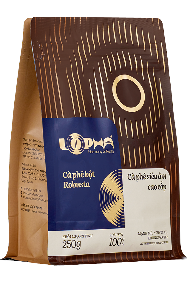 Cà phê bột 100% Robusta Lâm Đồng Lopha túi 500g – ảnh 1
