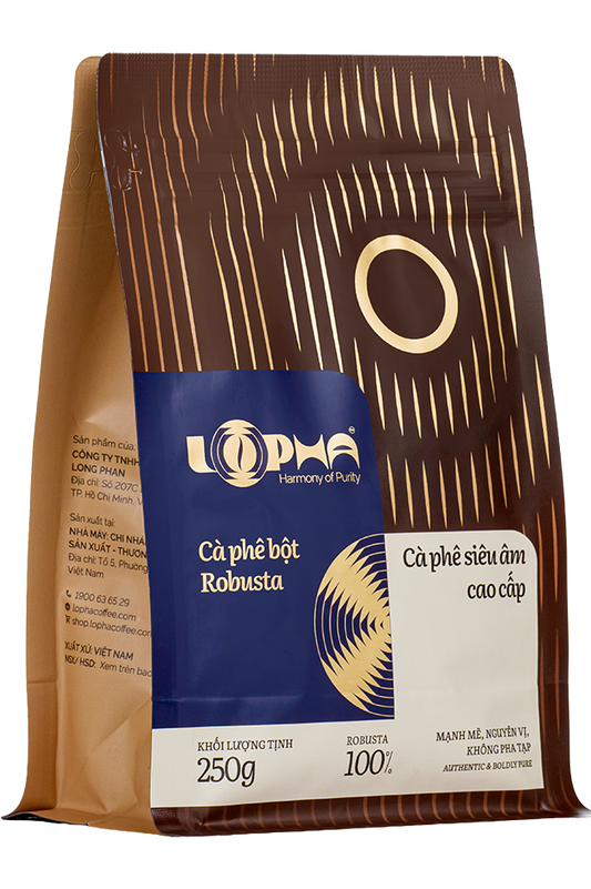 Cà phê bột 100% Robusta Lâm Đồng Lopha túi 500g – ảnh 1