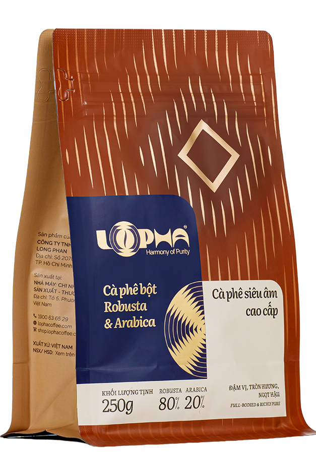 Cà phê bột blend Robusta – Arabica Lâm Đồng Lopha túi 500g – ảnh 1