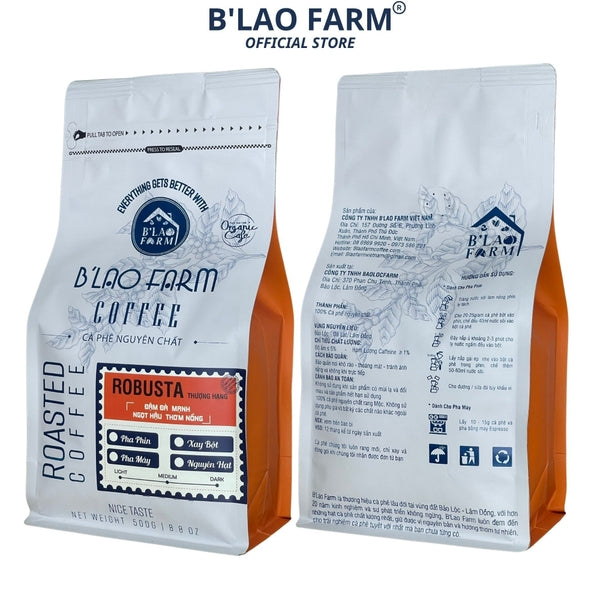 Cà phê hạt Robusta Bảo Lộc rang mộc B'Lao Farm túi 250g – ảnh 1