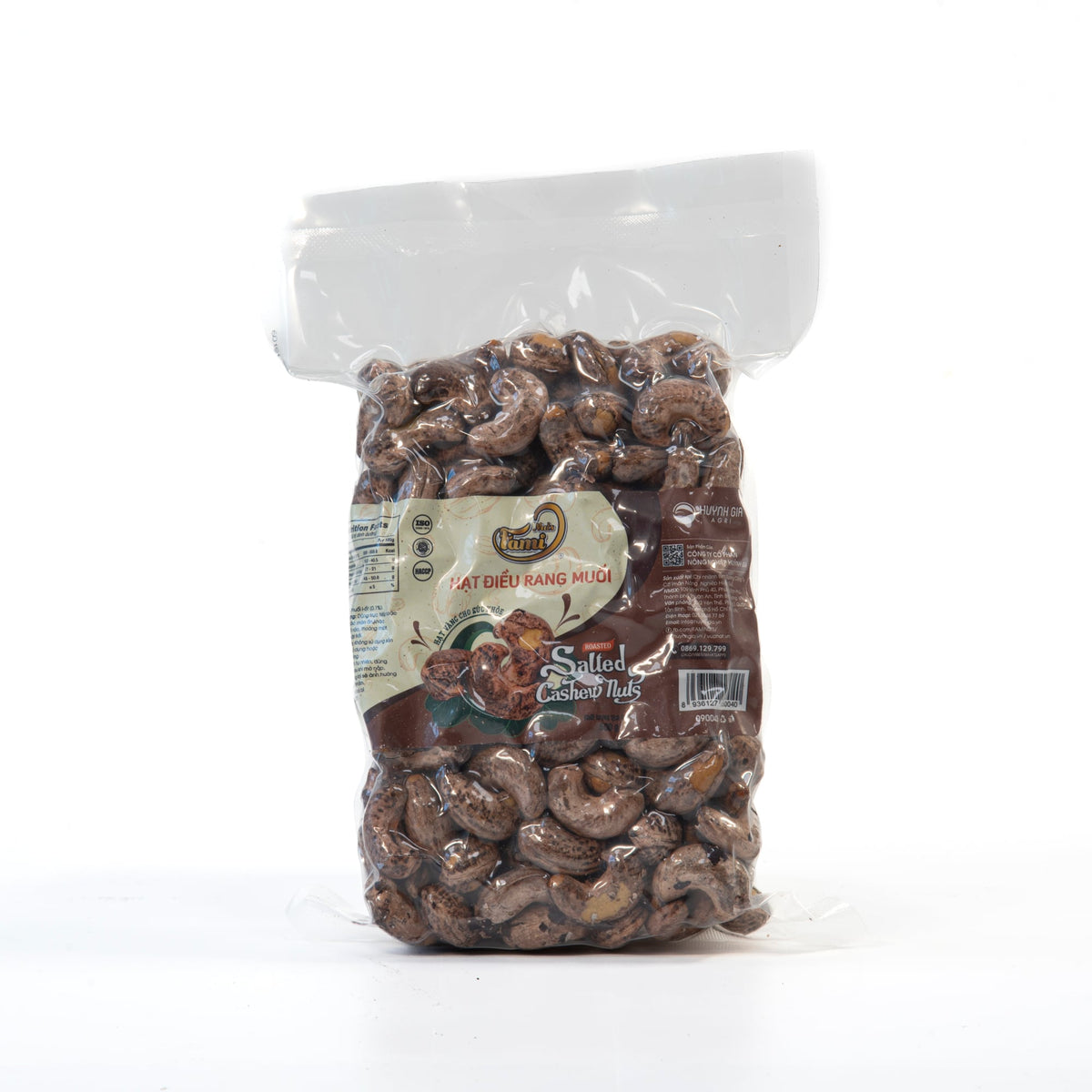 Hạt điều rang muối vỏ lụa Bình Phước FAMINUTS túi hút chân không 500g – ảnh 2