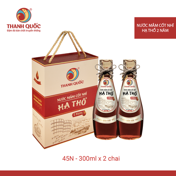 Hộp quà nước mắm cốt nhĩ hạ thổ Phú Quốc Thanh Quốc 45 độ đạm 2 chai 300ml – ảnh 1