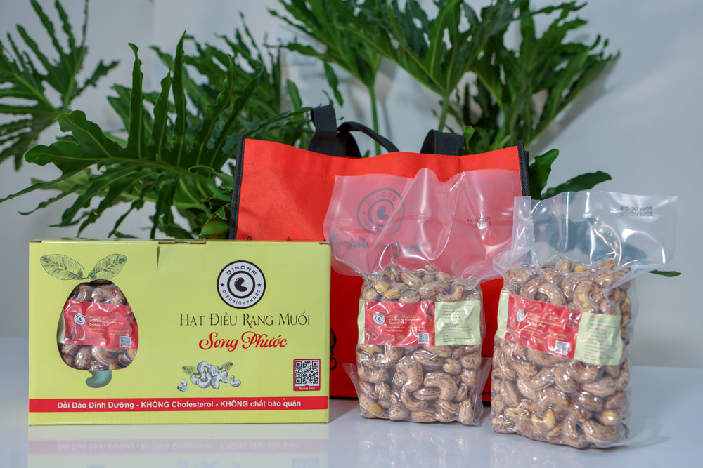 Hạt điều rang nhân trắng Bình Phước DIHONA hộp giấy 1000g – ảnh 2