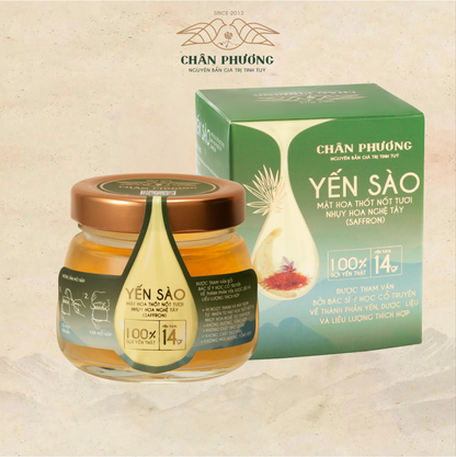 Yến chưng mật hoa thốt nốt và saffron Chân Phương hũ 100ml – ảnh 1