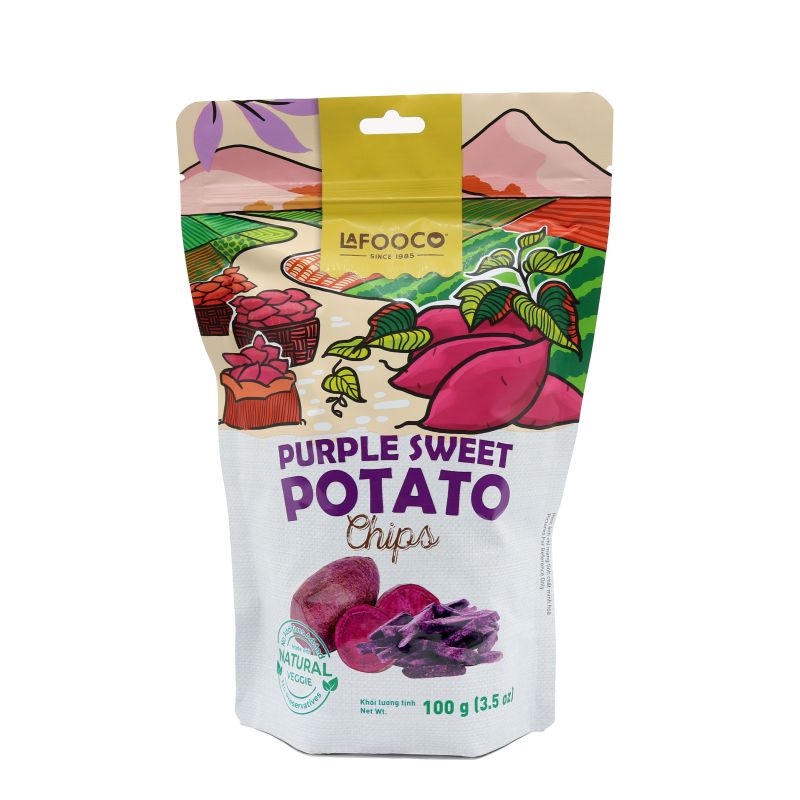 Khoai lang tím sấy giòn Long An Lafooco gói 100g – ảnh 2