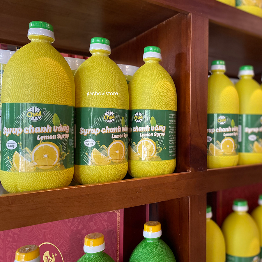 Siro chanh vàng Long An Chavi chai 1 lít – ảnh 2