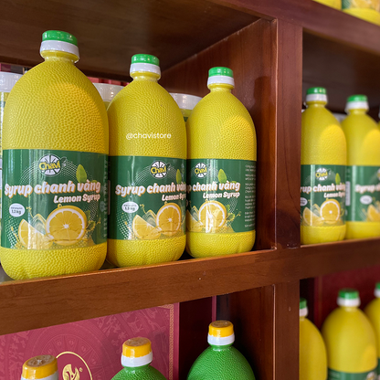 Siro chanh vàng Long An Chavi chai 1 lít – ảnh 2