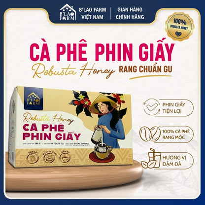 Cà phê phin giấy Robusta Honey Bảo Lộc B'Lao Farm hộp 180g – ảnh 1