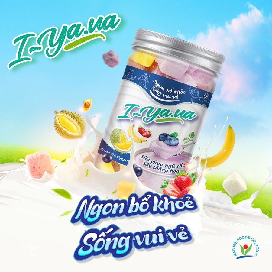 Sữa chua sấy thăng hoa ngũ sắc NFC IYaua hũ 55g – ảnh 2